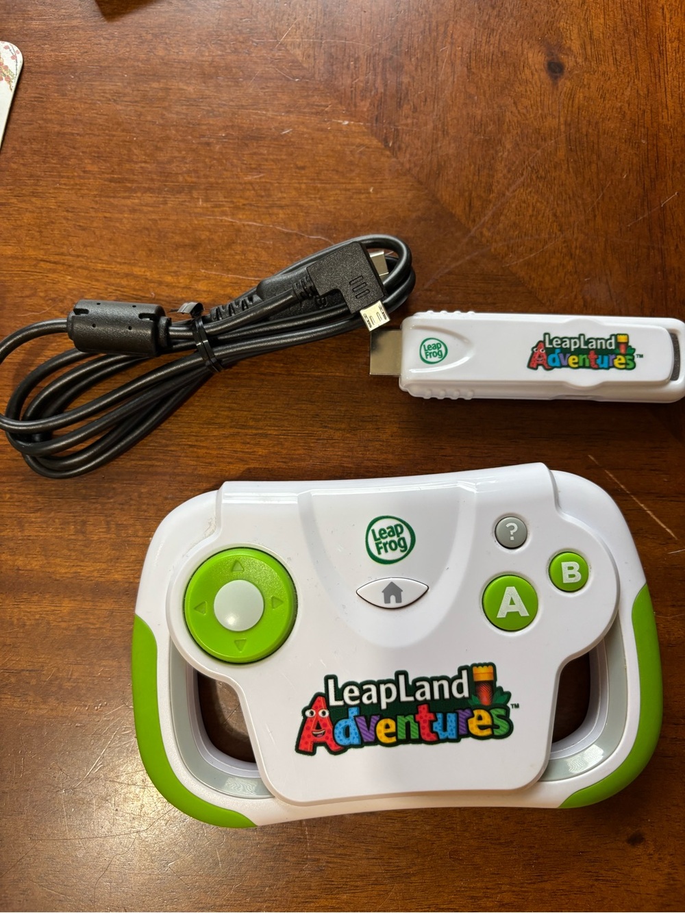 LeapFrog LeapLand Adventures White & Green Kids Game Controller with USB Dongle